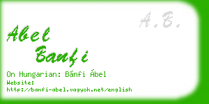 abel banfi business card